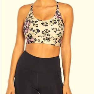 Marika Valerian Leopard Floral Sports Bra